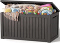 Outdoor Storage Box Waterproof, 300 Gal Gen 2 Resin Deck Box by EFU