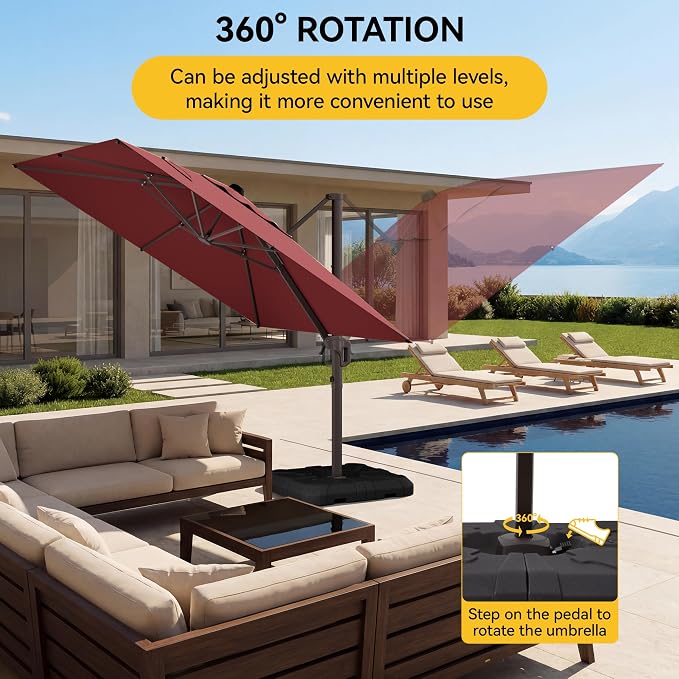 10x10FT Cantilever Outdoor Umbrella - Image 5