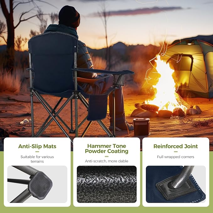ALPHA CAMP Oversized Fully Padded Camping Chairs - Image 8