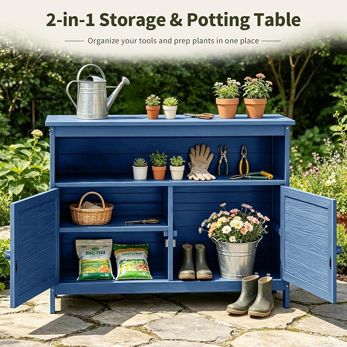 HIPS All-Weather Outdoor Storage Cabinet, Outdoor Sideboard - Image 6