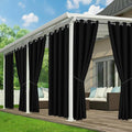 Black Outdoor Curtains for Patio Waterproof, 6 Panels 54 x 84 Inch | Privacy & by RichSets