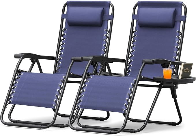 Homall Zero Gravity Chair Patio Folding Lawn Outdoor Lounge Gravity Camp by Homall