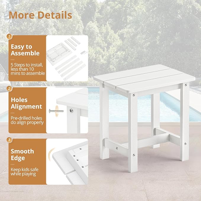 LUE BONA Outdoor Rocking Chairs Set, HDPS Poly Porch Rockers - Image 8