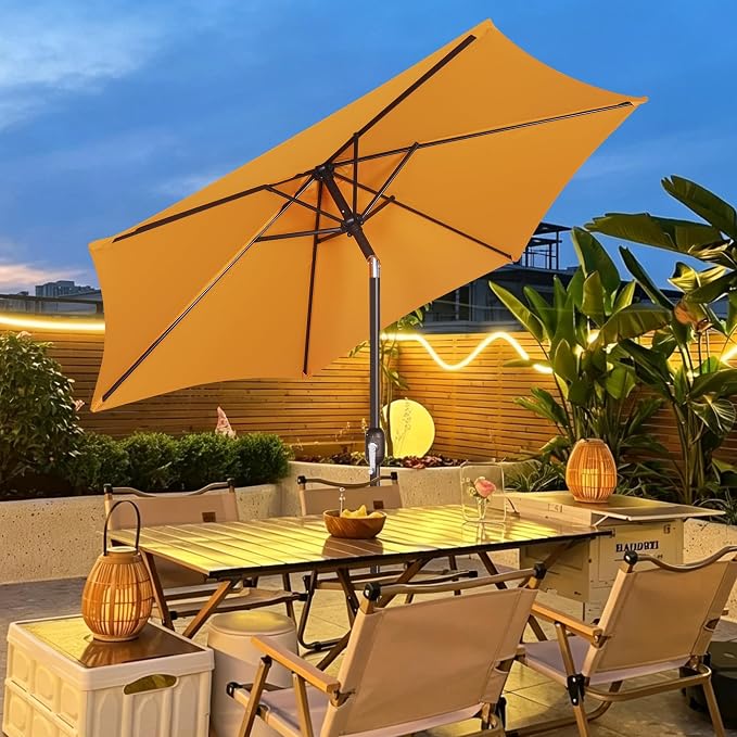 7.5 ft Patio Umbrella, Yard Umbrella, Outdoor Market Umbrella - Image 9
