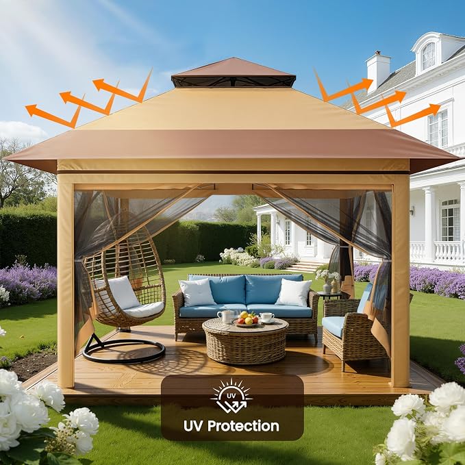 Driftalia 13x13 Pop Up Gazebo for Patio, Deck - Image 5