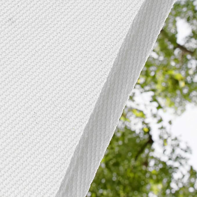 Amgo Custom Size 8' x 14' x 16.1' White Right Triangle Sun Shade Sail UPF50+ - Image 9