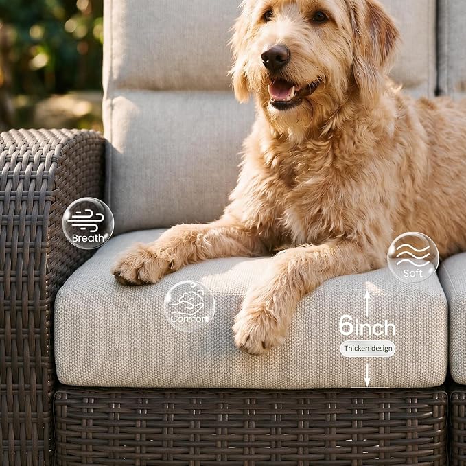 Oversized Wicker Outdoor Swivel Glider Recliner - Image 4