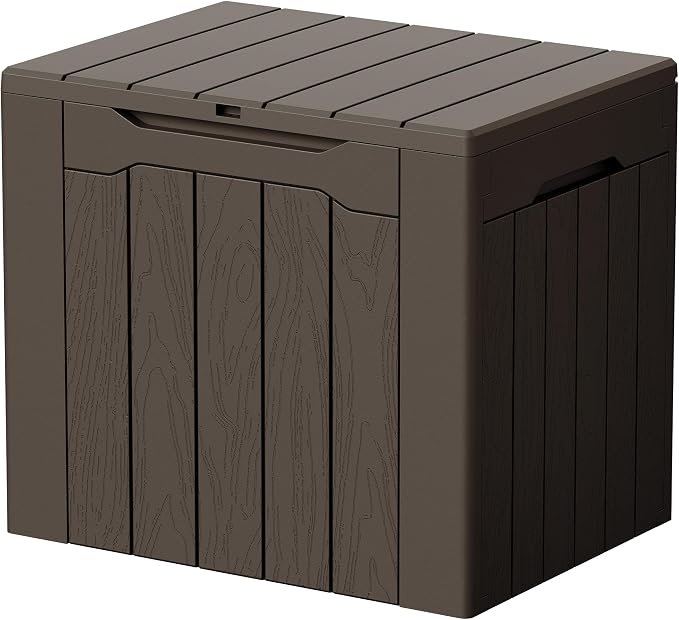Devoko 29 Gallon Deck Box, Waterproof Resin Outdoor Storage Box | Lockable and by DEVOKO