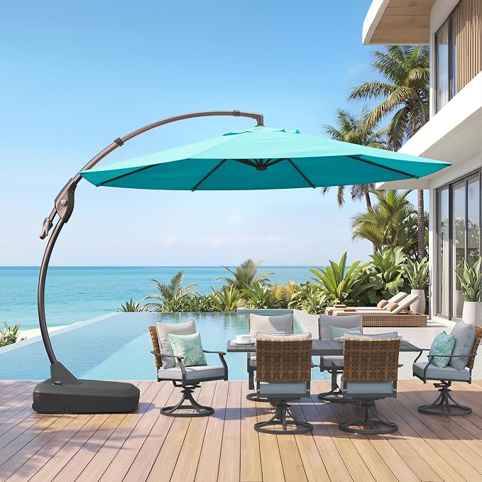 Grand patio 12FT Sunbrella Cantilever Round Umbrella by GrandPatio