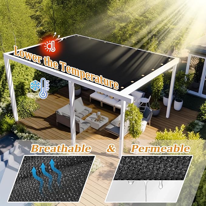 Shade&Beyond Customized Size 8' X 19' Shade Cloth - Image 2