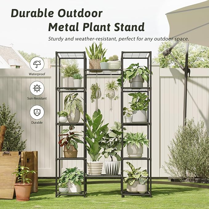 GENTINGBRO Metal Plant Stand Outdoor 62.2" Tall Plant Shelf - Image 6