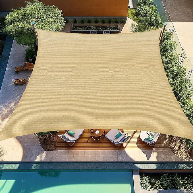 Shade&Beyond Custom Sun Shade Sail 24'x30'RectangleSun Sail Shades Patio UV by ShadeBeyond