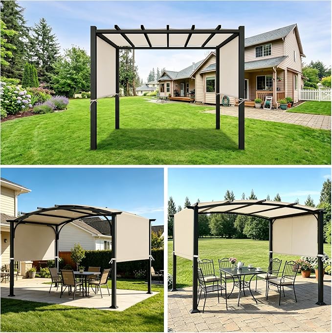 NOVINO Pergola Shade Cover Pergola Replacement Canopy Cover, w/Drainage Holes - Image 8