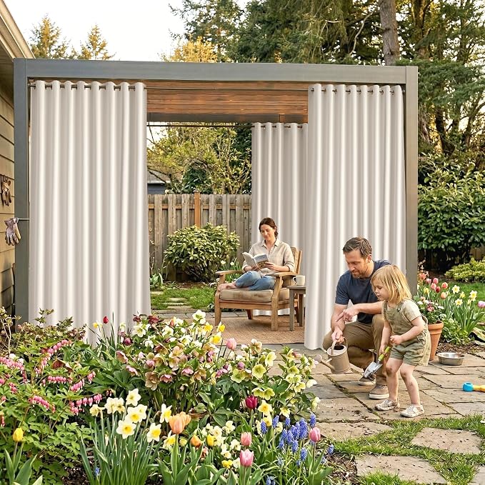 Waterproof Outdoor Curtain W105 x L84 - Image 2