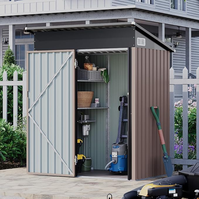 Aoxun 5x3 Ft Outdoor Storage Cabinet - Image 8