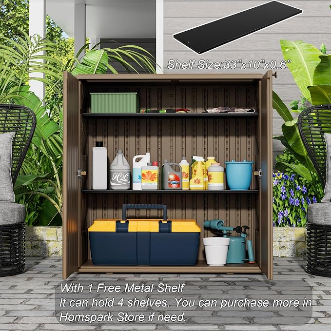 HOMSPARK Indoor/Outdoor Storage Cabinet - Image 5