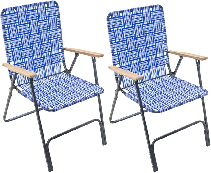 Garden Elements Folding Patio & Lawn Chairs – Steel Frame by GardenElements