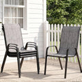 TLSUNNY Patio Chair, Outdoor Stackable Textilene Chairs Set of 4, by TLSUNNY