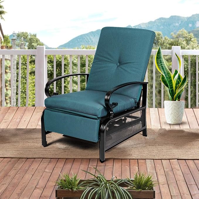Incbruce Outdoor Lounge Chair Patio Furniture Adjustable Recliner - Image 2