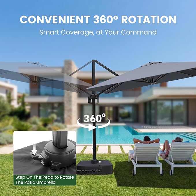 9' x 12' Cantilever Offset Patio Umbrella - Image 2