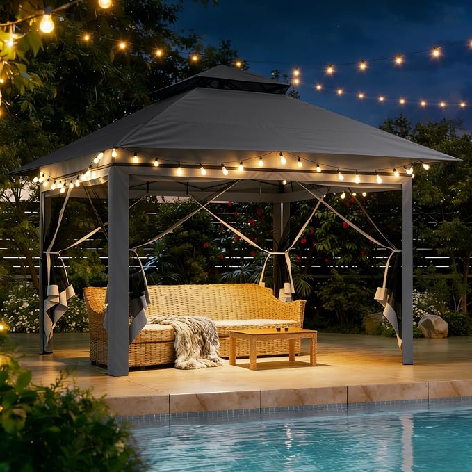 Driftalia 13x13 Pop Up Gazebo for Patio, Deck - Image 7