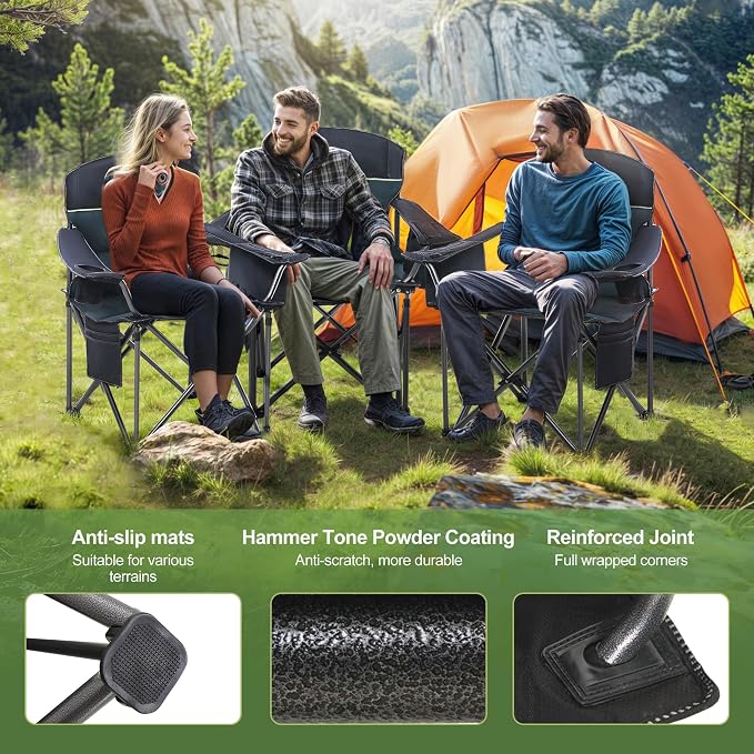 LET'S CAMP Oversized Folding Camping Chair Portable Outdoor Heavy Duty | - Image 6