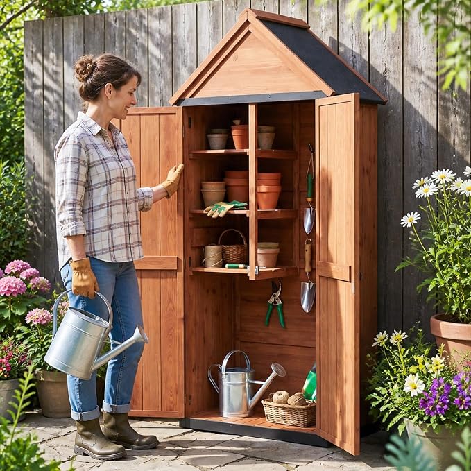 Aoxun Solid Wood Outdoor Cabinet 2.3'x1.3' - Image 3