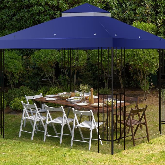 10x10 FT Gazebo Replacement Top, Canopy Replacement Cover Double Tiered - Image 7