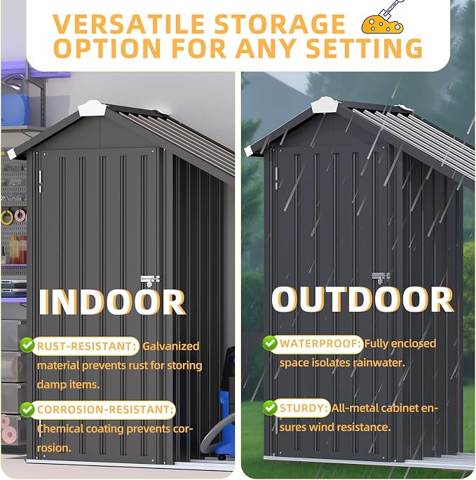 AECOJOY Vertical Outdoor Storage Cabinet - Image 4