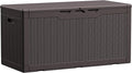 Devoko 100 Gallon Waterproof Resin Deck Box, Large Outdoor Storage Box | Indoor by DEVOKO