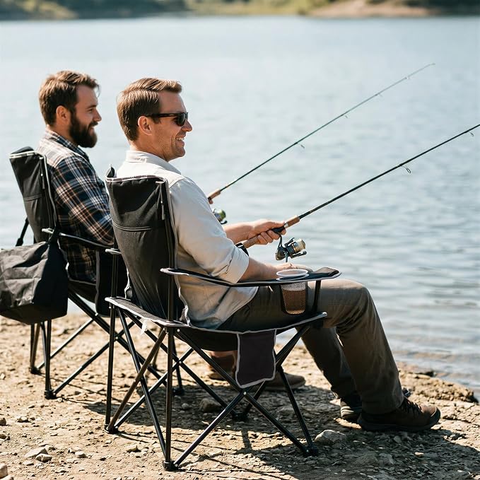 Lightweight 2Pcs Camping Chairs - Image 10