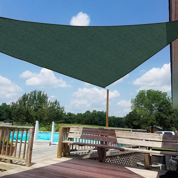 Windscreen4less 26' x 26' x 26' Sun Shade Sail Triangle Outdoor Canopy Cover UV - Image 6