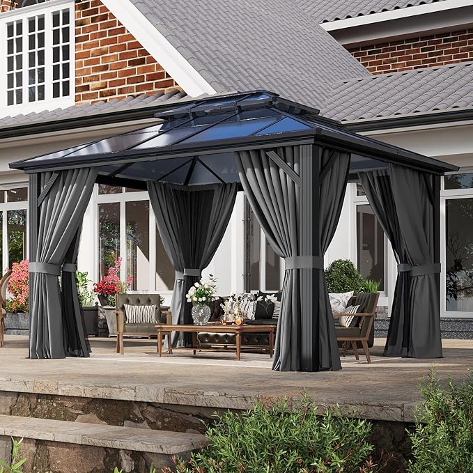 Aoxun 12'x10' Hardtop Gazebo - Image 2