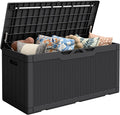 Flamaker Outdoor Storage Box 100 Gallon Waterproof Resin Deck Box | Large by Flamaker
