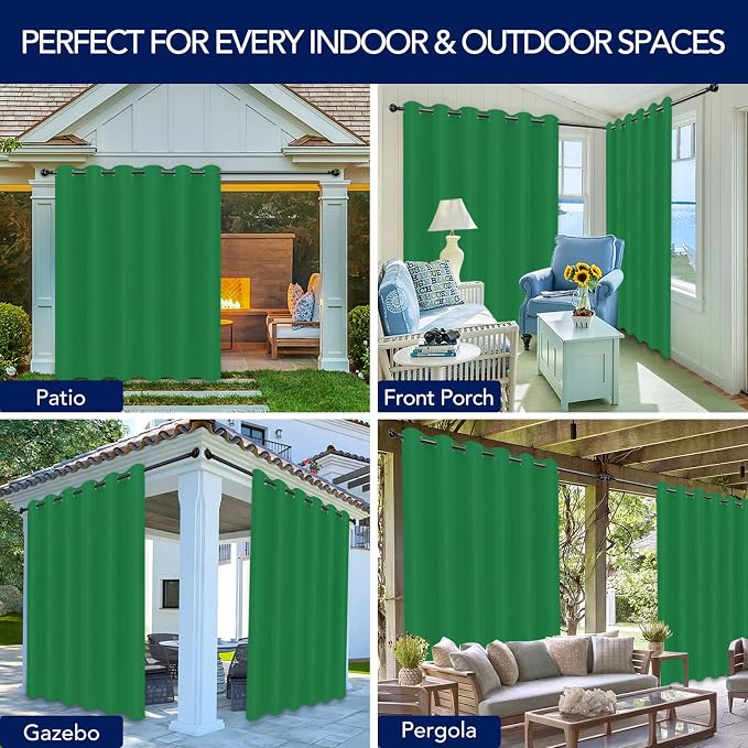 PureFit Outdoor Curtains for Patio Waterproof Weatherproof Outside Curtains | - Image 5