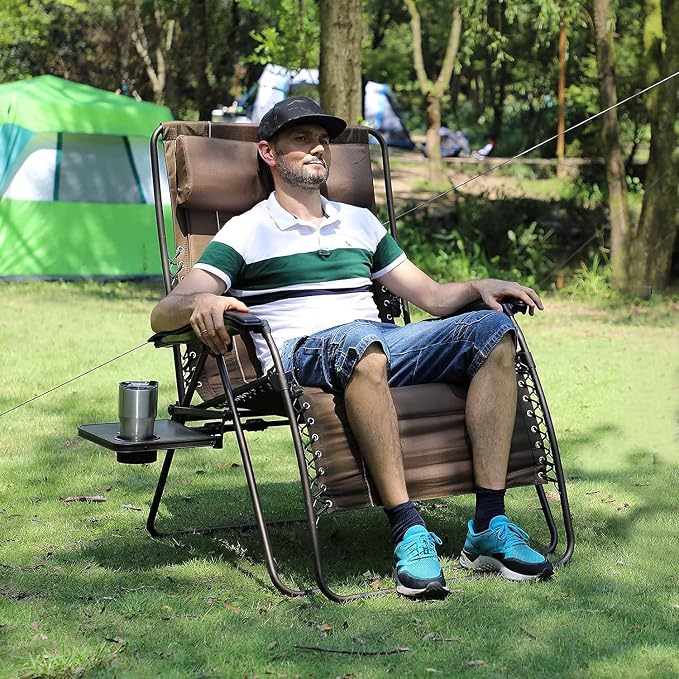 TIMBER RIDGE Oversized Zero Gravity Chair, 33In Wide XXL Zero Gravity Reclining - Image 10