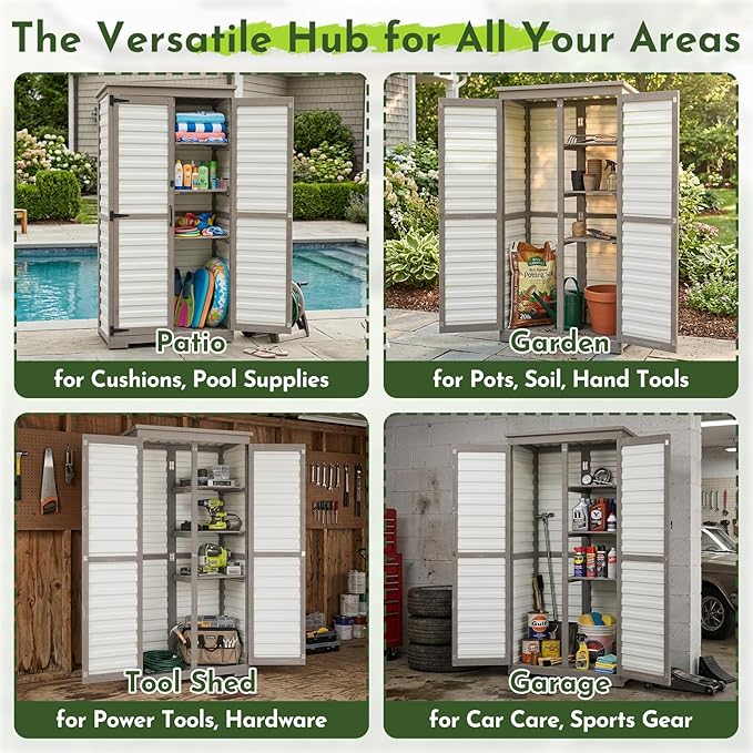 Tall Outdoor Storage Cabinet - Image 6