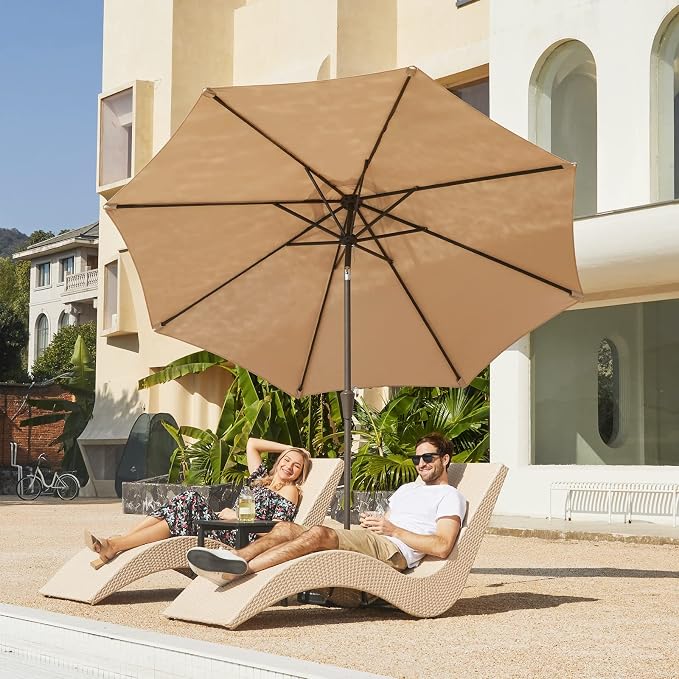 JEAREY 10 ft Outdoor Patio Umbrella w/Tilt and Crank - Image 4