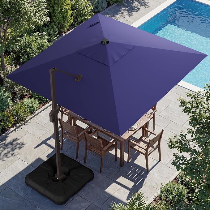 10x10FT Cantilever Outdoor Umbrella by ZLACUIU