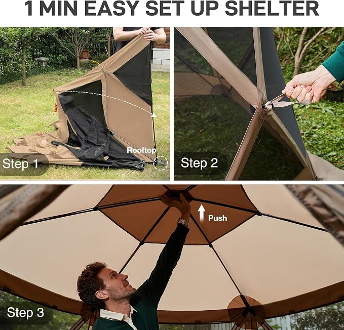 EVER ADVANCED Pop up Screen House Tent - Image 6