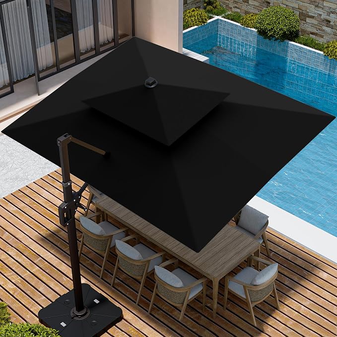 9' X 12' Cantilever Patio Outdoor Umbrella - Image 3