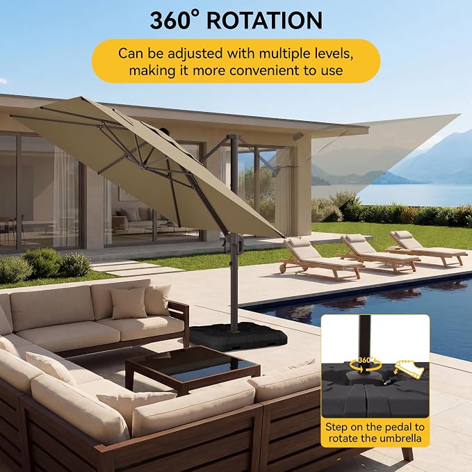 10x10FT Cantilever Outdoor Umbrella - Image 5