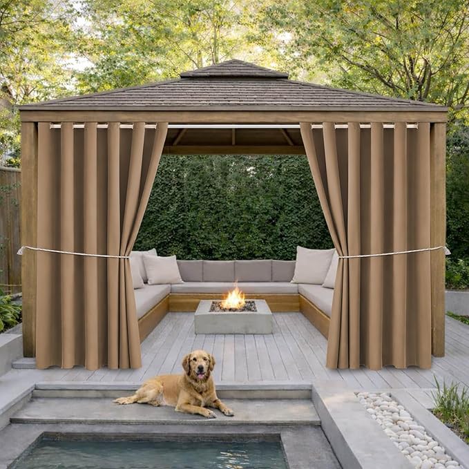 Waterproof Outdoor Curtain W84 x L120 by DivaenCamino