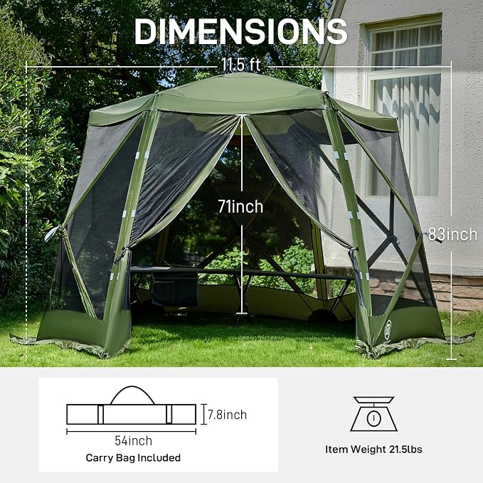 EVER ADVANCED Pop up Screen House Tent - Image 7