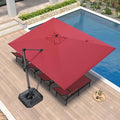 PURPLE LEAF Patio Umbrella 9' x 11.5' Rectangle All-Day Shade Control Terra | by PURPLELEAF