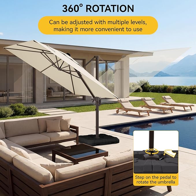 10x10FT Cantilever Outdoor Umbrella - Image 5