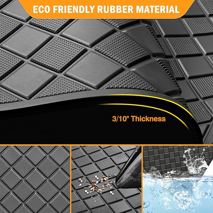 Golf Cart Floor Mat for Yamaha,Customize Non-Slip Full Coverage Liner Matt Replacement Fits to Yamaha G29/Drive, Drive2,Adventurer,QuieTech 2017+,Durable Easy to Clean