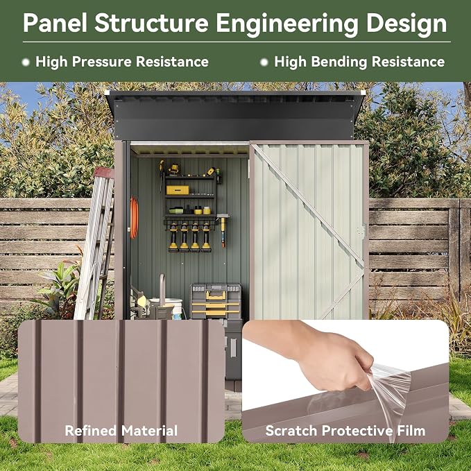 Aoxun 5x3 Ft Outdoor Storage Cabinet - Image 7