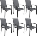 DIFY Patio Chairs Set of 6, Stackable Outdoor Dining Chairs by DIFY