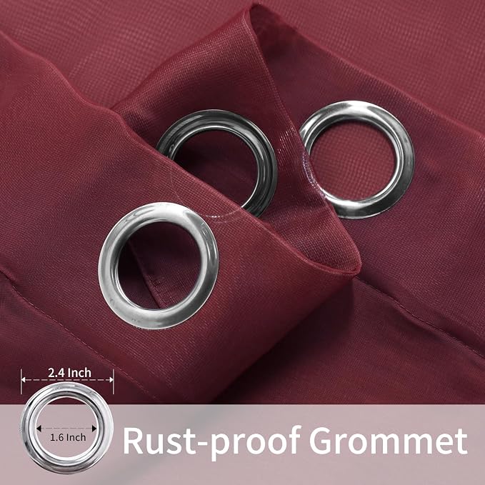 BONZER Waterproof Indoor/Outdoor Sheer Curtains - Image 4